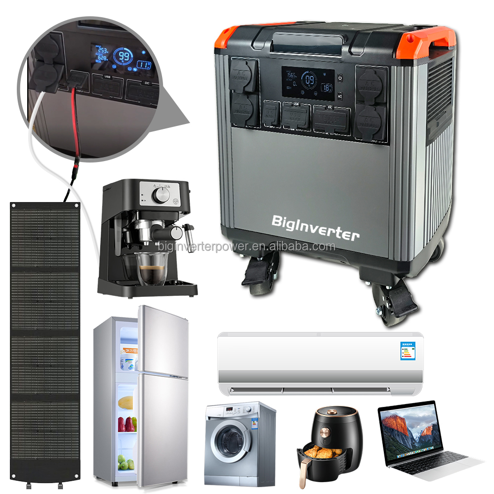 Portable Power Station - Générateur solaire 5000W, station d'alimentation portable